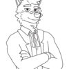 Mr. Wolf from Bad Guys coloring page
