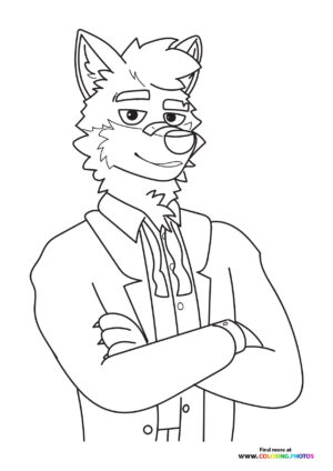 Mr. Wolf from Bad Guys coloring page