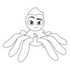 Ms. Tarantula posing coloring page