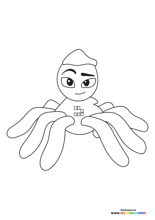 Ms. Tarantula posing coloring page