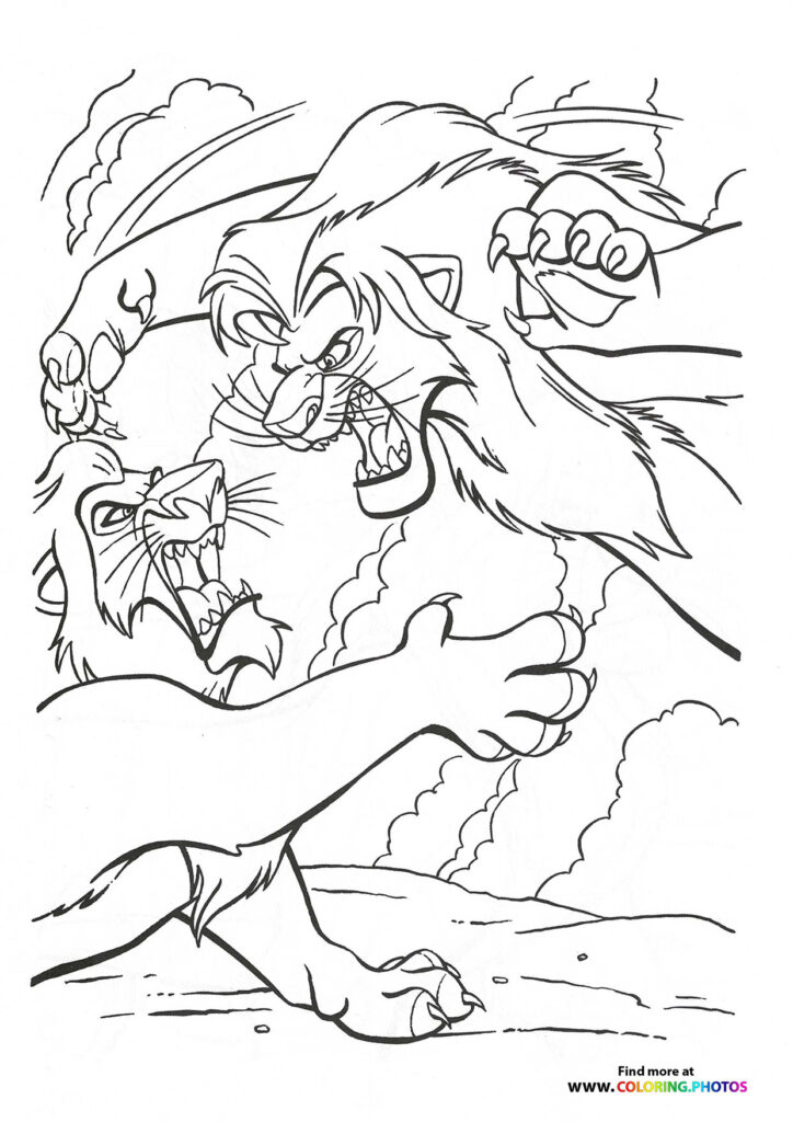 Lion King Scar Coloring Sheets