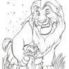 ufasa and Simba watching stars coloring page