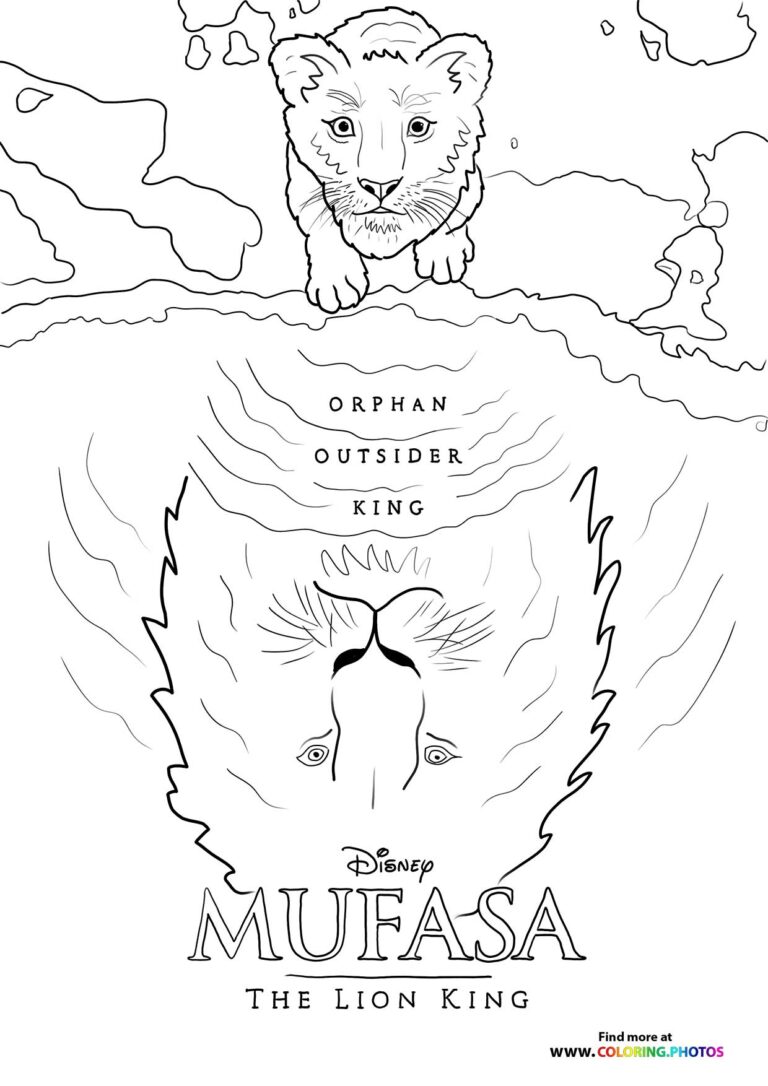 Mufasa the lion king poster - Coloring Pages for kids