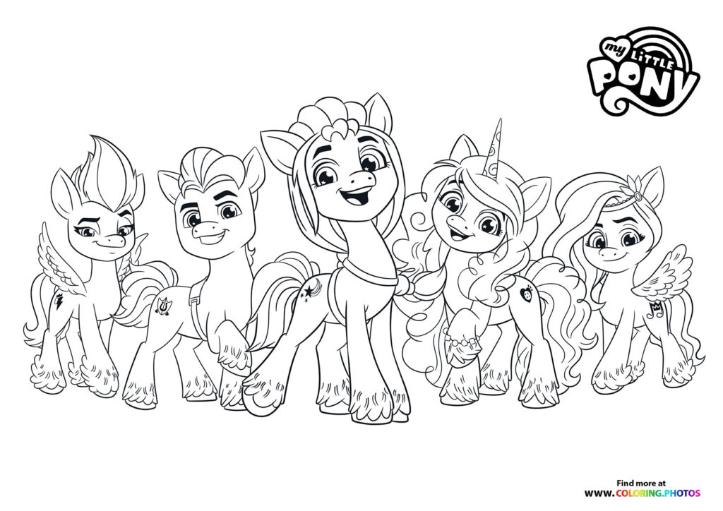 My Little Pony characters - A New Generation - Coloring Pages for kids