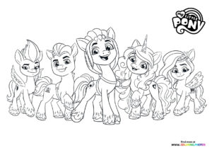 My Little Pony characters - A New Generation coloring page