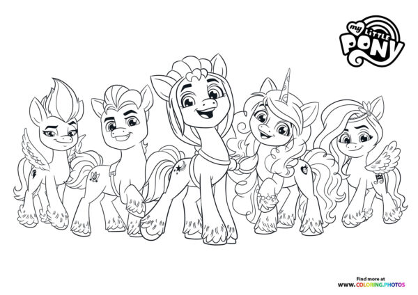 My Little Pony characters - A New Generation coloring page