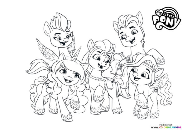 My Little Pony friends - A New Generation coloring page