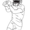 NFL player with the football coloring page