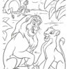 Nala and Simba reuniting coloring page