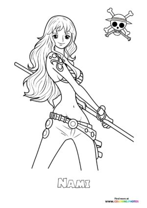 Nami from One Piece - Coloring Pages for kids