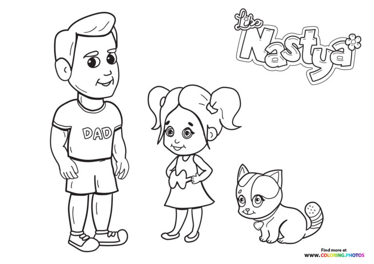 Like Nastya - Coloring Pages for kids | 100% free print or download