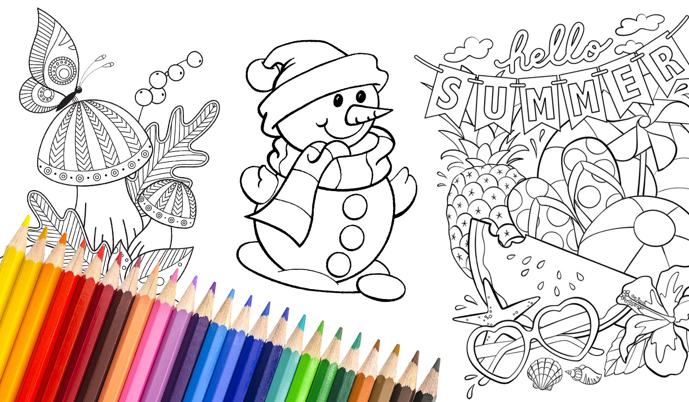 nature and seasons coloring pages for kids free print or download