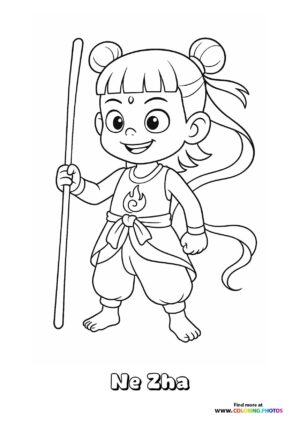 Ne Zha with her stick