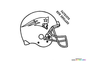 New England Patriots NFL helmet coloring page