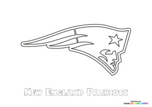 New England Patriots NFL logo coloring page