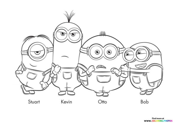 New minions rise or gru - Coloring Pages for kids