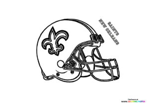 New Orleans Saints NFL helmet coloring page