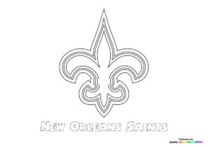 New Orleans Saints NFL logo coloring page