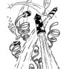 New years eve fireworks coloring page