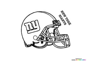 New York Giants NFL helmet coloring page
