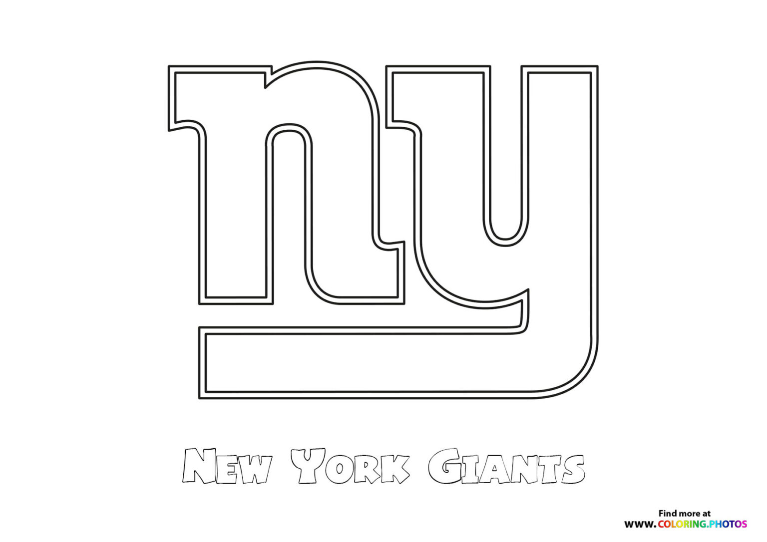 New York Giants NFL logo - Coloring Pages for kids