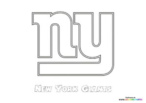 New York Giants NFL logo coloring page