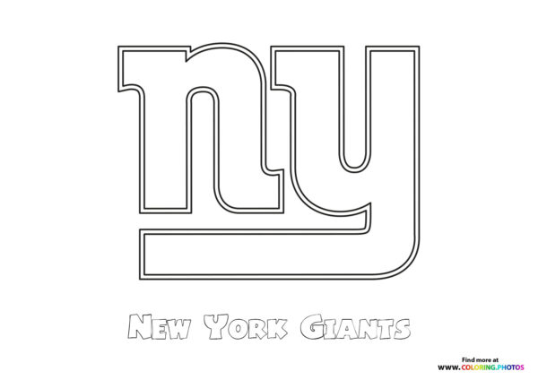 New York Giants NFL logo coloring page