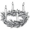 Nice Advent wreath coloring page