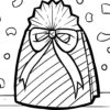 Beutiful Birthday present coloring page