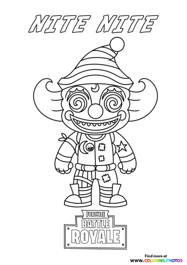 Tiny Nite Nite - Fortnite coloring page