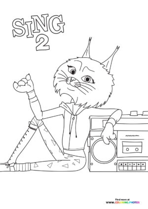 Nooshy from Sing 2 coloring page