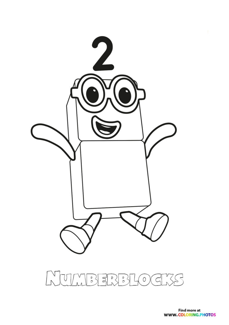 Number 9 Numberblocks - Coloring Pages for kids