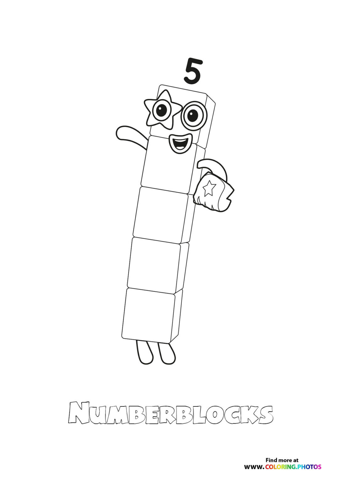 Numberblocks - Coloring Pages for kids | 100% free print or download