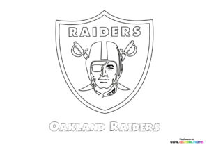 Oakland Raiders NFL logo coloring page