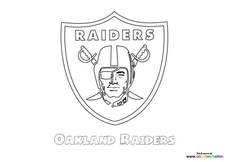 Oakland Raiders NFL logo - Coloring Pages for kids