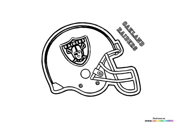 Oakland Raiders NFL helmet coloring page