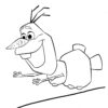 Olaf flying coloring page