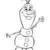 Olaf waving coloring page