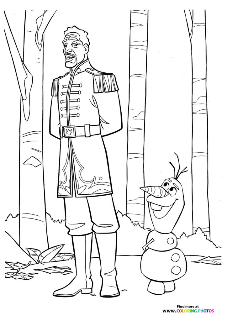 Frozen Olaf and Sven - Coloring Pages for kids | Print or Download