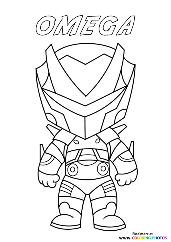 Tiny Omega - Fortnite coloring page