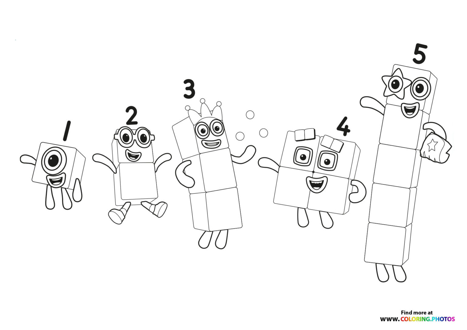 Numberblocks - Coloring Pages for kids