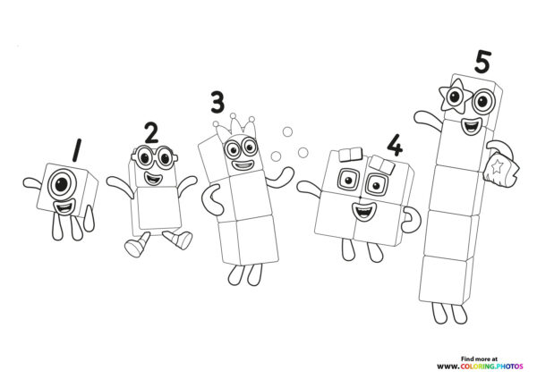 Numberblocks - Coloring Pages for kids