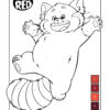 Panda Mei color by numbers coloring page