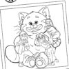 Panda Mei with friends coloring page