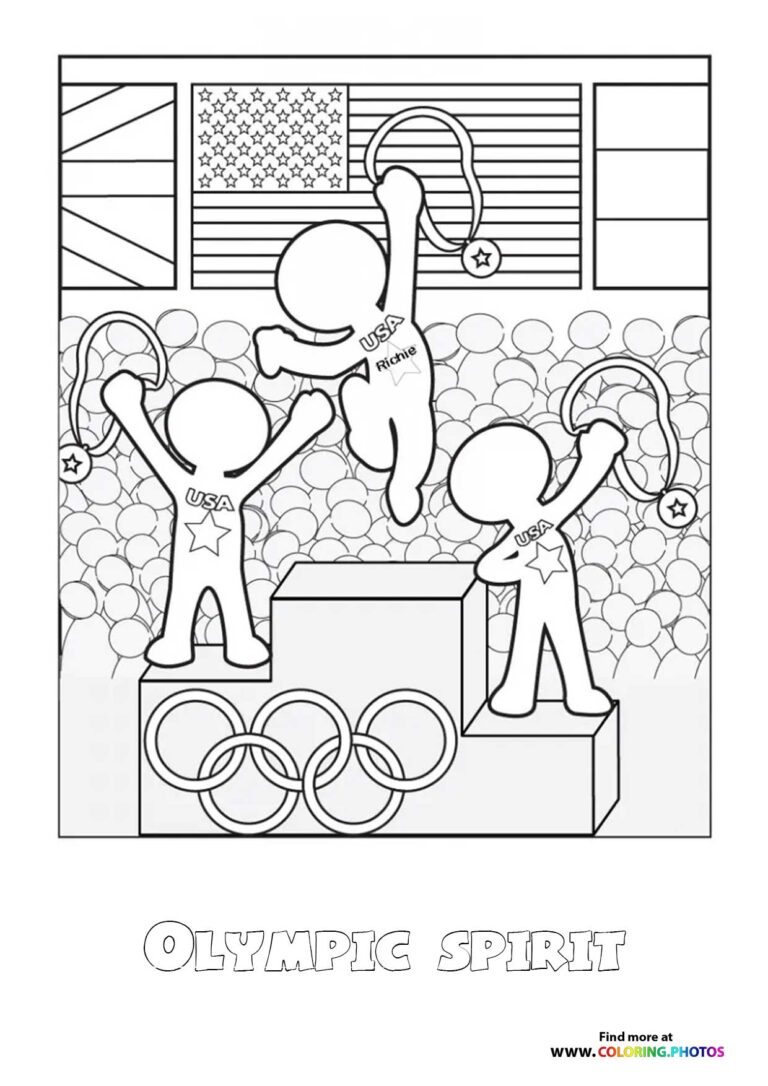 Paris 2024 Olympics spirit - Coloring Pages for kids