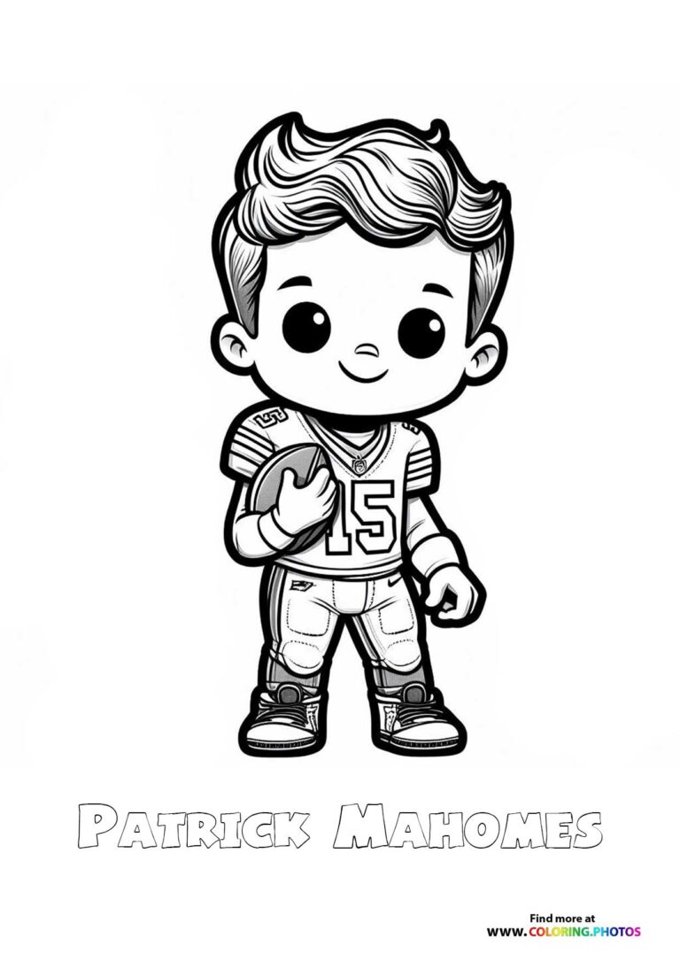 Patrick Mahomes - Coloring Pages for kids | Free print or download