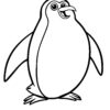 Penguin smiling coloring page