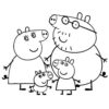 Peppa Pig with family coloring pages