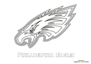 Philadelphia Eagles NFL logo coloring page