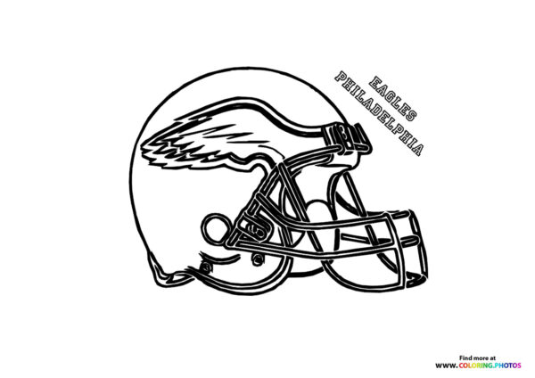 Philadelphia Eagles NFL helmet coloring page
